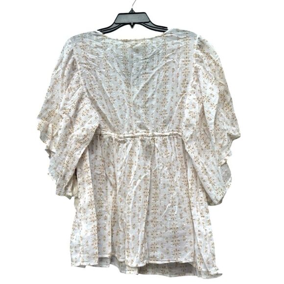 Jessica Simpson Maternity Metallic Patterned Kimono Sleeve Top size medium - Picture 2 of 4
